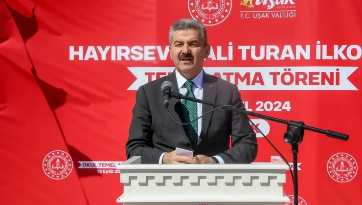 Uşak’ta Hayırsever Tarafından Yaptırılacak Okulun Temeli Atıldı